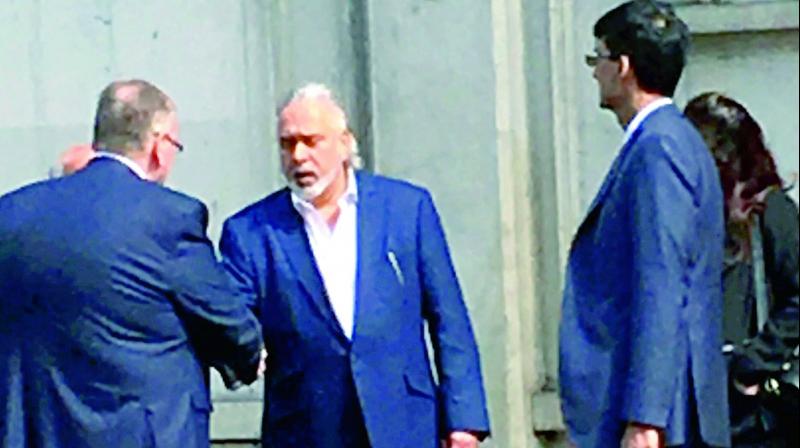 Vijay Mallya leaves Westminster Magistrates Court in Londan after getting bail on Tuesday. 	(Photo: PTI)