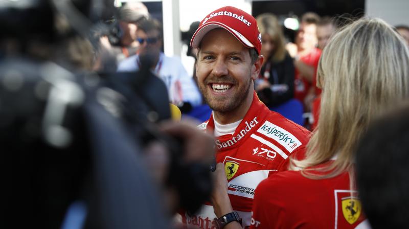 It was Sebastian Vettels first pole this year, his second for Ferrari and the 47th of his career. (Photo: AP)