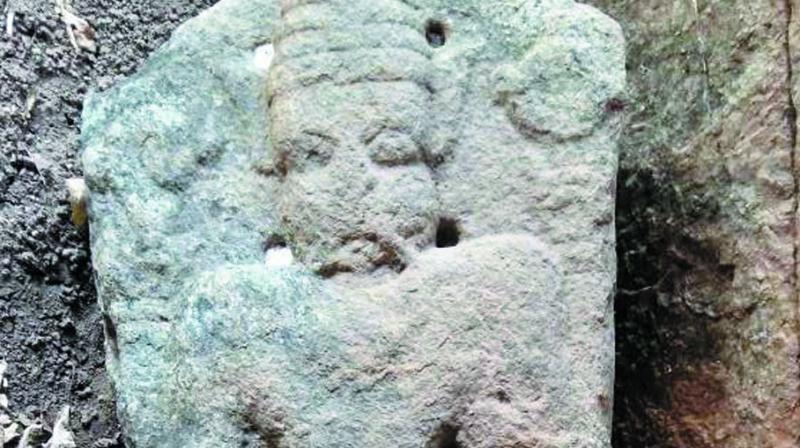 A historic idol of Yoga Narasimha found in Penpahad village in Suryapet district.
