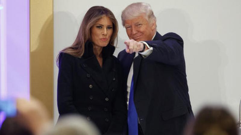 President-elect Donald Trump stands with his wife Melania at the Leadership Luncheon at Trump International in Washington, Thursday, Jan. 19, 2017. (Photo: PTI)