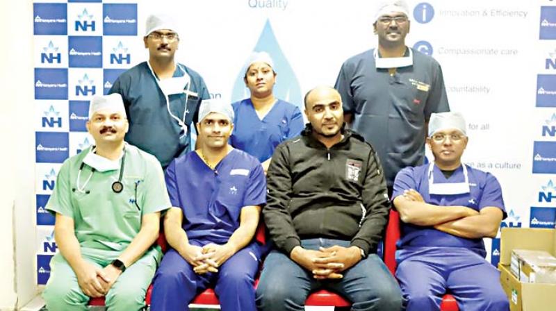 The Omani patient with doctors of Narayana Health City