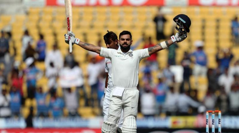 Virat Kohli sailed past Brian Laras record 5 Test double tons as captain as he brought up his sixth Test double ton in the span of last 17 months. (Photo: BCCI)