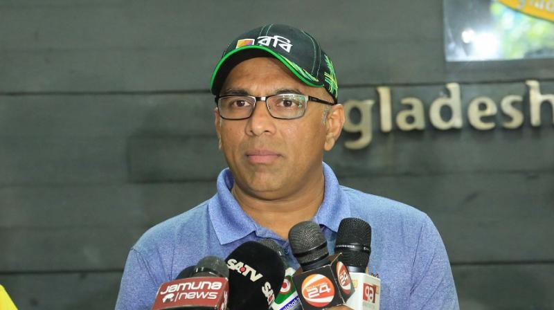 The mass hysteria associated with Bangladeshs semi-final qualification is something that Chandika Hathurusingha is well aware of and thats the reason his outsiders (not being a Bangladeshi) perspective can work as a calming influence for his team amidst the unimaginable media frenzy. (Photo: BCB)