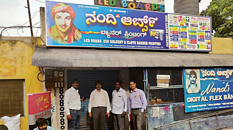 A flex printing unit that was closed by the BBMP