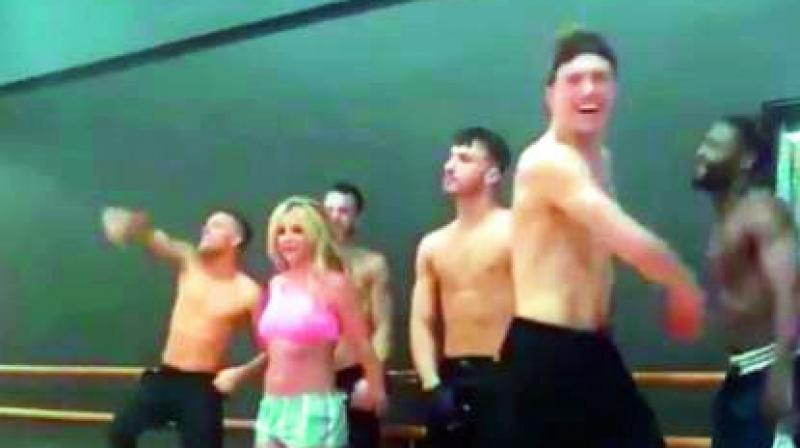 A screenshot of the video uploaded by Britney Spears.