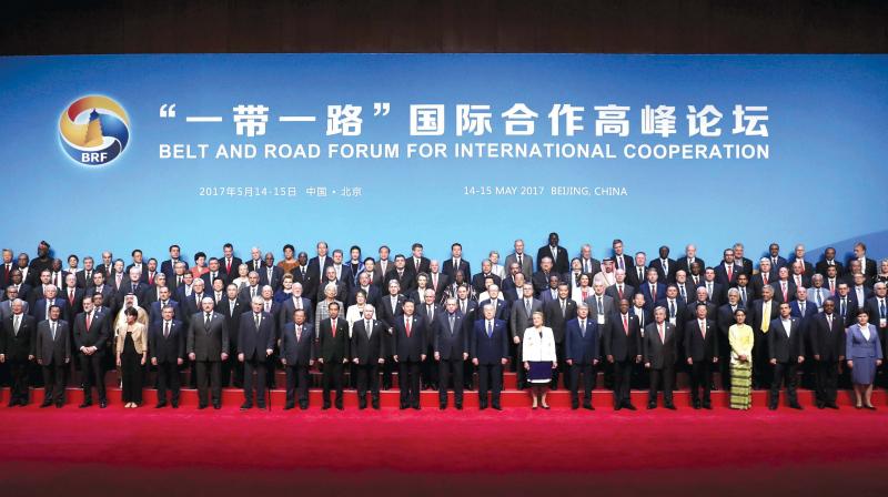 China succeeded in bringing together various countries together on one platform for the OBOR project. President Xi Jinping with leaders and delegates attending the Belt and Road Forum in Beijing. (Photo: AP)