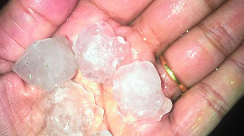 Hailstorm clouds are usually located 10 km above the ground while thunderstorm clouds settle at 6-9 km above the ground level.