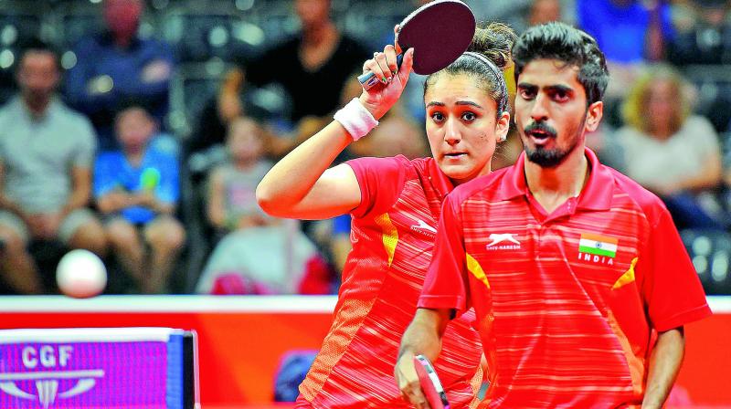 Manika Batra (left) and G. Sathiyan have raised hopes after their performance at the Commonwealth Games.