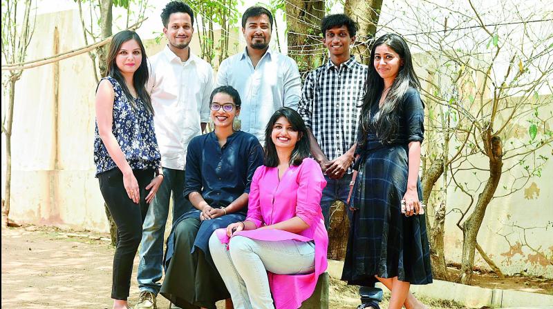 (From left) Prerana Shah, Sravan Kavalipurapu, Teja Vanamala, Akshay Varma, Gayathri Kondepudi, Shruthi Ramesh and Rachana Yerapothina