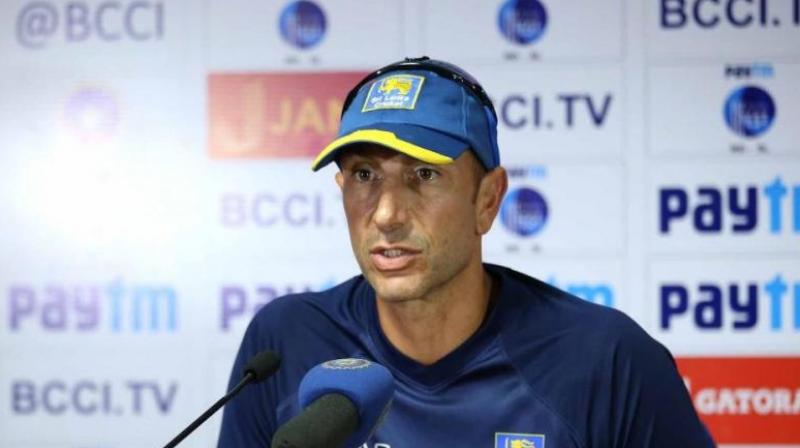 Nic Pothas  could barely contain his anger after Sri Lanka lost the second Test by an innings and 239 runs in four days in Nagpur.(Photo: BCCI)