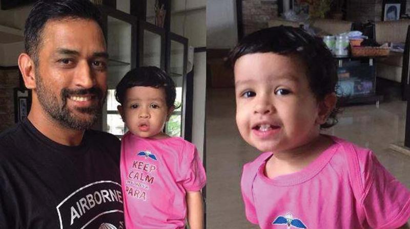 M.S. Dhoni and daughter Ziva