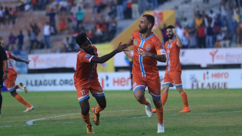 Manzi scored his 11th goal of the I-League season in the 48th minute and Romario Jesuraj netted the other in the 70th minute after Laldanmawia Ralte had given East Bengal a ninth minute lead. (Photo: Twitter/I-League)