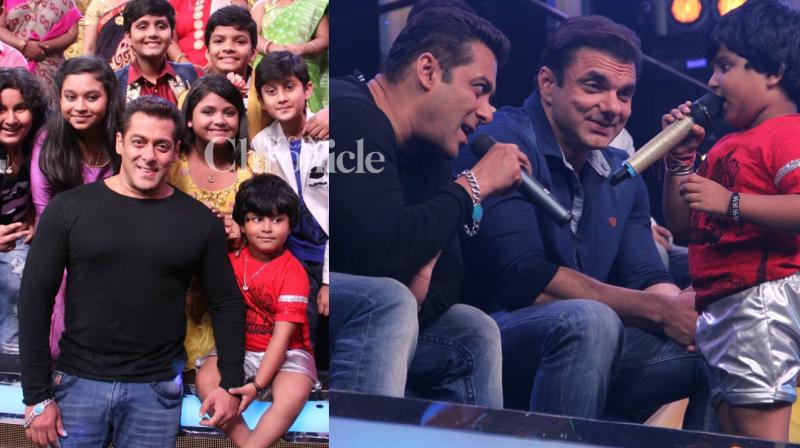 Salman has a gala time with kids as he promotes Tubelight on reality show
