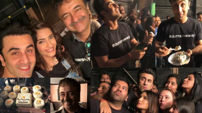 Ranbir celebrates wrap of Dutt biopic, gets snapped with Sonam after 10 years