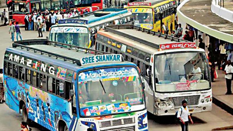 Transport officials agree that  unless the RTO and transport department take strict action against them, the private buses will continue to be a law unto themselves.