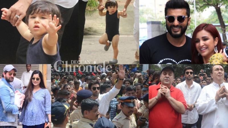 Ranbir at last RK Studio Visarjan, many moods of Taimur, others clicked