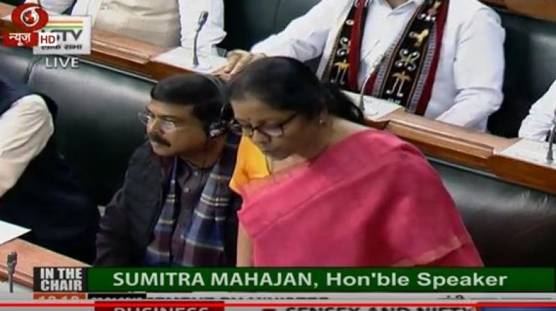 Her statement comes amid a political furore over her statement in the House regarding orders placed with the defence public sector undertaking. (Photo: ANI | Twitter)