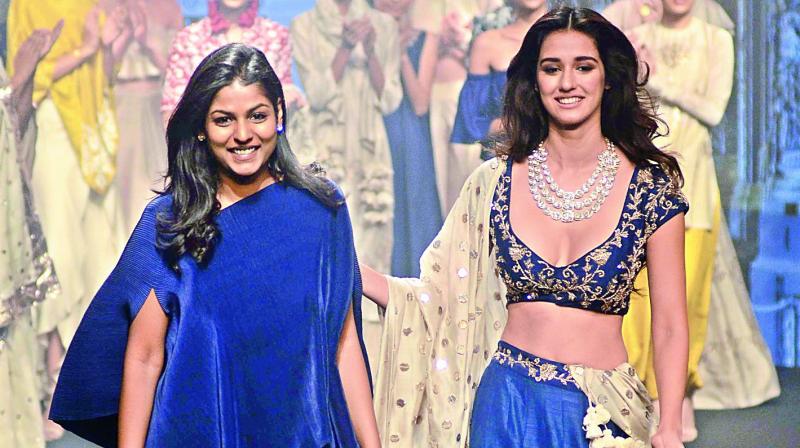 Disha, who walked the ramp for Jayanti Reddy said that the ensemble was very comfortable