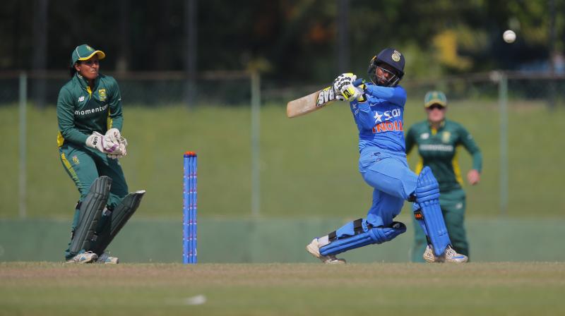 India appeared to lose their way later, dropping to 223-8 in the 46th over and 237-9 to start the last over, but Kaur held her nerve to see her team through to victory. (Photo: AP)