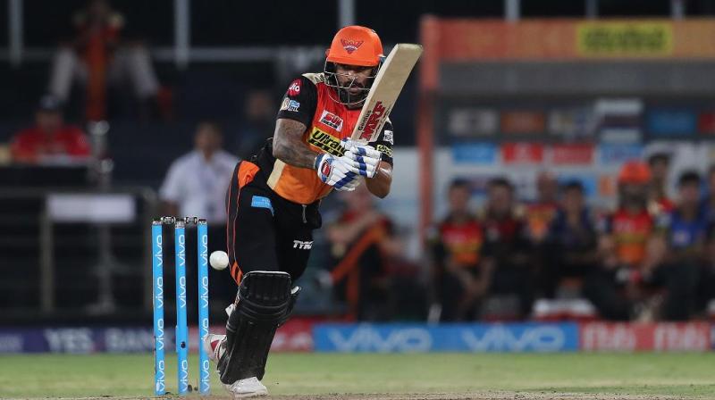 Shikhar Dhawan has been steady at the top of the order for Sunrisers Hyderabad. (Photo: BCCI)