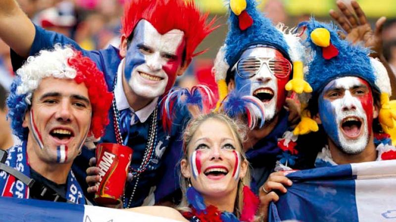 French fans at the World Cup