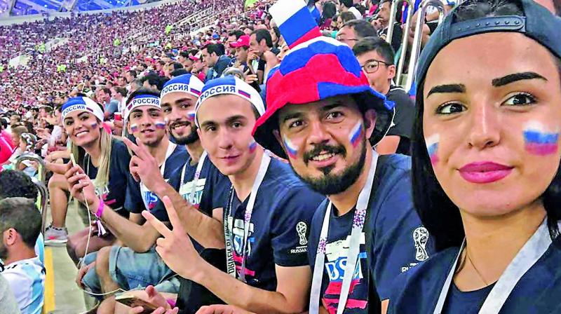 A group of Syrian fans at World Cup.