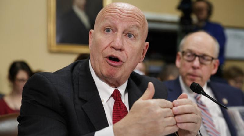 House Ways and Means Committee Chairman Rep. Kevin Brady, R-Texas, left, joined by House Energy and Commerce Committee Chairman Rep. Greg Walden, R-Ore., makes a point as the House Rules Committee meets to shape the final version of the Republican health care bill before it goes to the floor for debate and a vote on Capitol Hill in Washington. (Photo: AP)