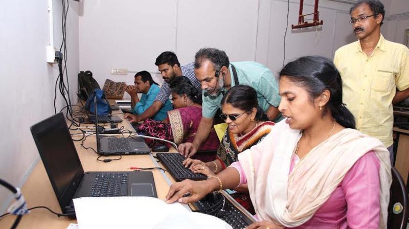 ICT training for visually challenged teachers at RRC, Ernakulam,	(Photo: DC)