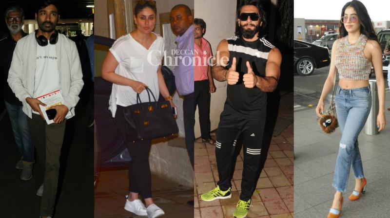 Ranveer, Kareena, Jhanvi, Dhanush, other stars day out in Mumbai