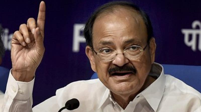 M Venkaiah Naidu on Monday asked Congress leader Digvijaya Singh to provide evidence over his allegation that the Telangana Police was encouraging Muslim youth to join the terror outfit of ISIS. (Photo: PTI)