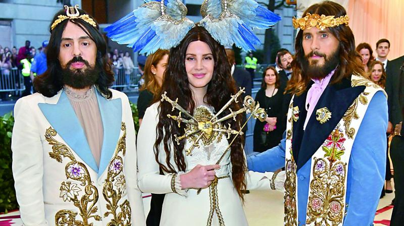 Alessandro Michele, Lana Del Rey and Jared Leto as the Holy Trinity.