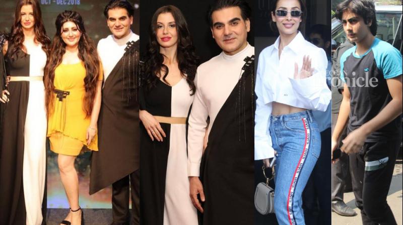 Arbaaz-Giorgia gush over each other after ramp show, Malaika takes son out
