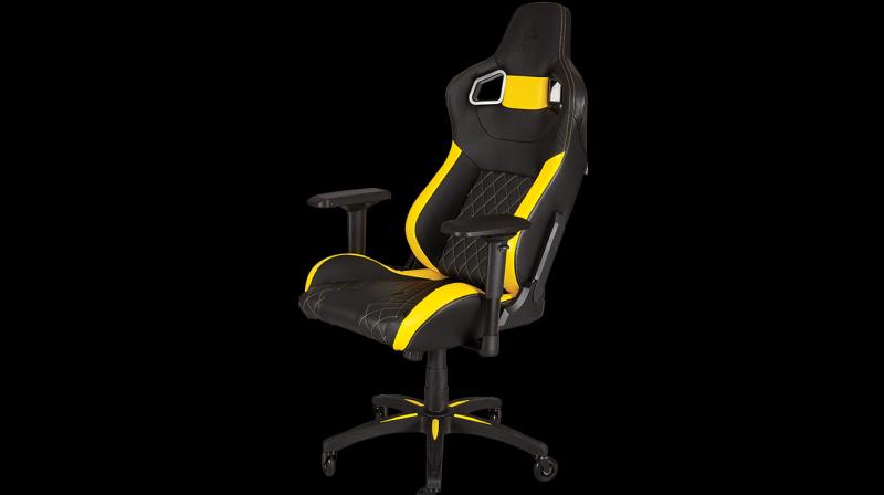 The chair comes in five different colours trims  black, blue, yellow, red and white.