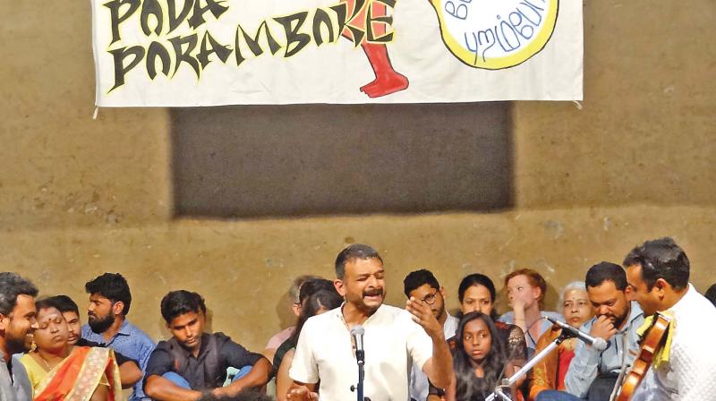 T.M. Krishna performs at spaces, Besant Nagar.