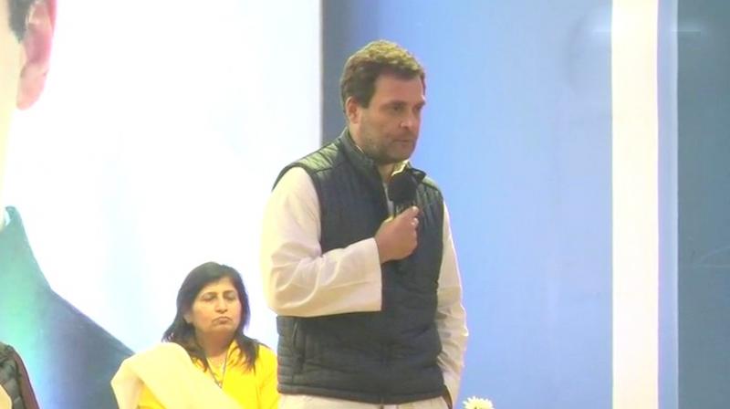 Congress President Rahul Gandhi said one of the most important things to be done in the Congress is to balance the number of men and women fielded in the election. (Photo: ANI)
