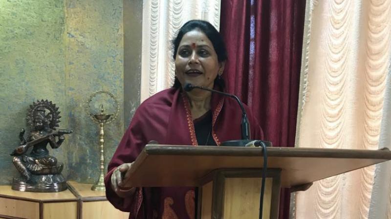 Rajasthan Womens Commission chairperson Suman Sharma said, We need to prepare boys with broad chests and it is our responsibility and the responsibility of mothers to inculcate values among the children. (Photo: Facebook Screengrab/ Suman Sharma)