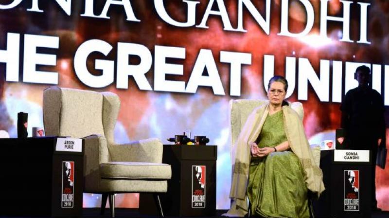 Addressing the India Today Conclave in Mumbai, Sonia said democracy allows dissent and debate and not monologues in an apparent barb at Prime Minister Narendra Modi. (Photo: conclave.intoday.in/2018/)