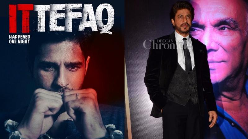 Poster of Ittefaq (L) and Shah Rukh Khan.