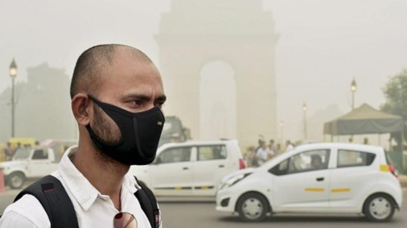 Sales of pollution masks have also jumped six times in the last few days on the US-based e-tailers India website with customer demand rising 13 times over last year. (Photo: PTI)