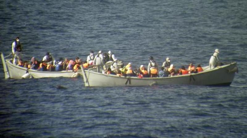 An estimated 80 people survived another sinking of a rubber dinghy that came to light Thursday, and another 40 people were feared dead. (Photo: Representational Image/AP)