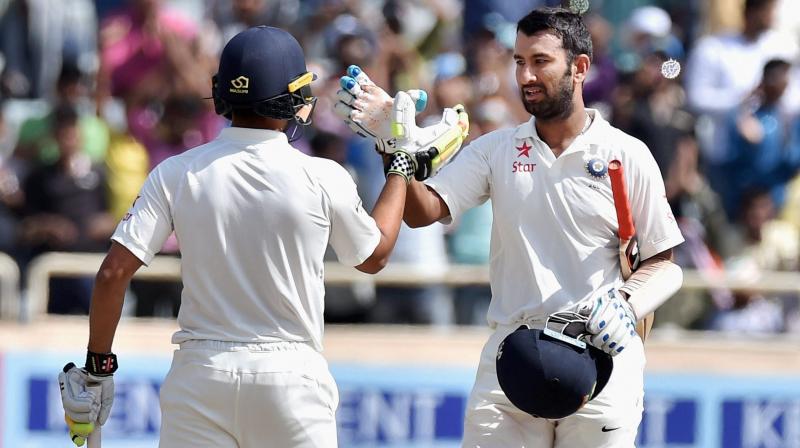 Playing through the whole day, Cheteshwar Pujara remained unbeaten on 130 in his stay at the crease for nearly eight hours. (Photo: PTI)