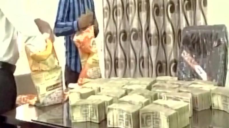 The cash recovered from Punjab. (Photo: ANI/Twitter)