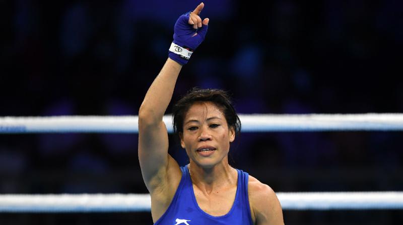 Five-time world champion and Olympic bronze-medallist, Mary Kom, was competing in her debut Commonwealth Games, also perhaps her last, and made it a memorable one with yet another dominating performance to claim an unanimous verdict of 5-0. (Photo: AFP)