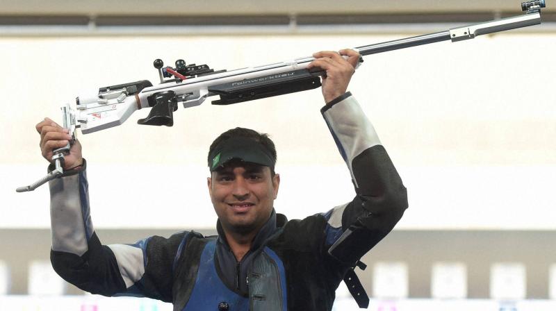 Sanjeev Rajput has previously won a silver in the same event at the 2014 Glasgow Games and was a bronze medal winner in the 2006 edition of the Games held in Melbourne. This is first gold medal in CWG and third overall in these Games. (Photo: PTI)