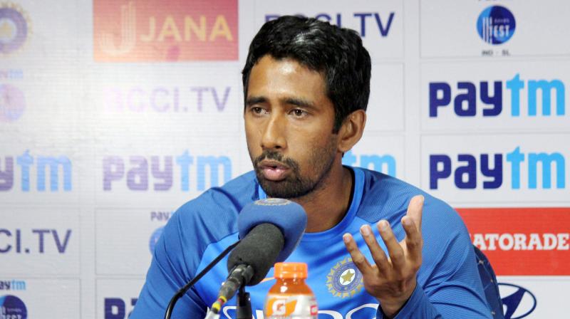 Wriddhiman Saha did not take part in the India-Afghanistan Test, and was replaced by Dinesh Karthik. (Photo: PTI)
