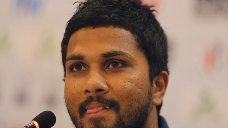 The sanction relates to an incident where the 28-year-old Chandimal was found guilty of changing the condition of the ball during the second days play of the second Test against West Indies at Gros Islet last month. (Photo: AP)