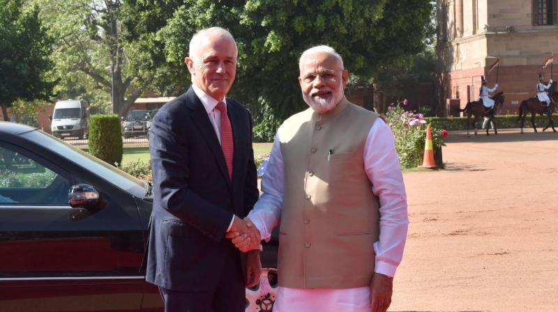 Australian Prime Minister Malcom Turnbull and Narendra Modi. (Photo: PIB)