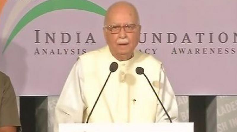 BJP stalwart LK Advani. (Photo: ANI/Twitter)