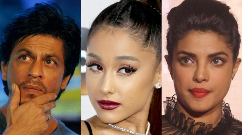 Shah Rukh Khan, Ariana Grande and Priyanka Chopra.