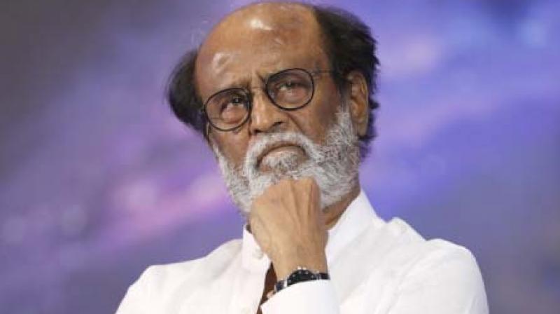 Superstar Rajinikanth on the first day of a six-day-long photo session in Chennai on Tuesday (Photo: DC)